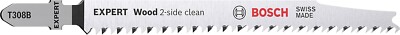 100x Bosch Expert Sägeblatt Expert Stichsägeblatt T 308 B 'Wood 2-side clean'
