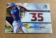 2023 Bowman Chrome Scouts Top 100 # BTP-35 Brennen Davis Chicago Cubs Baseball