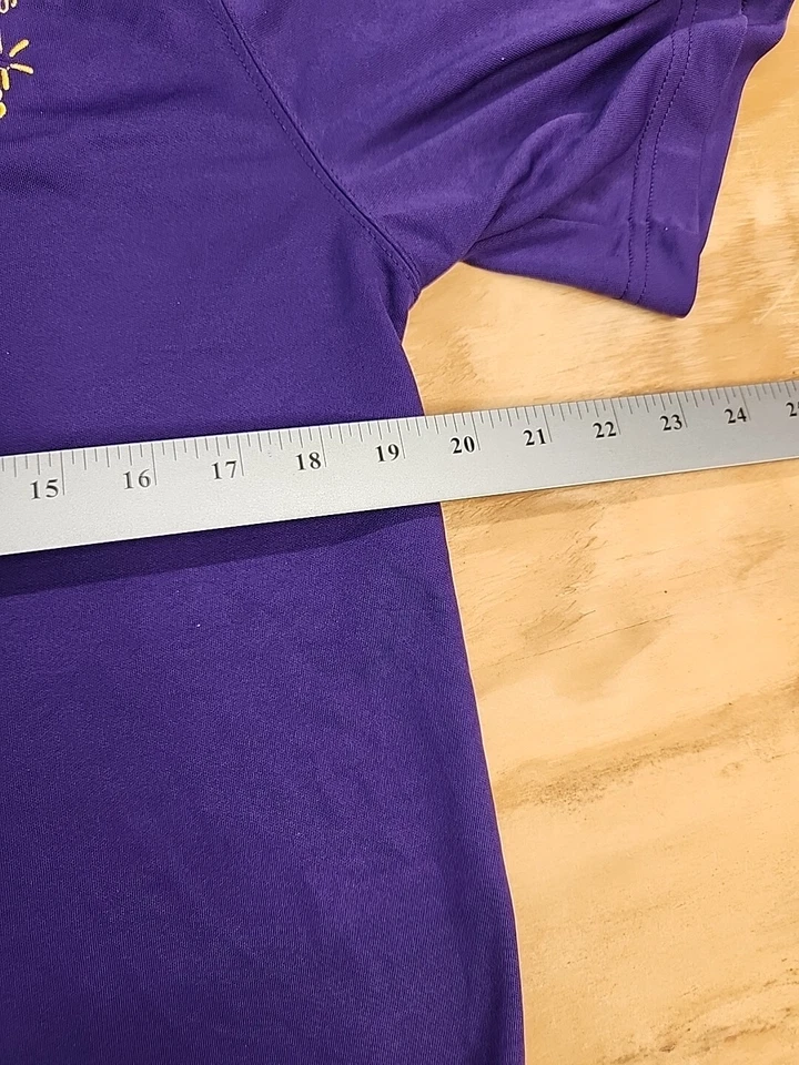 Camisa Polo Walmart Human Resources DC 3048 Fleur-de-Lis Logo Púrpura Para Hombres Grande Foto 3 de 4