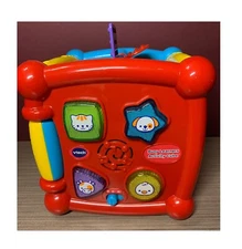 VERY BUSY VTECH LEARNERS ACTIVITY CUBE LIGHTS UP, SINGS, AND ETC. 7" CUBE