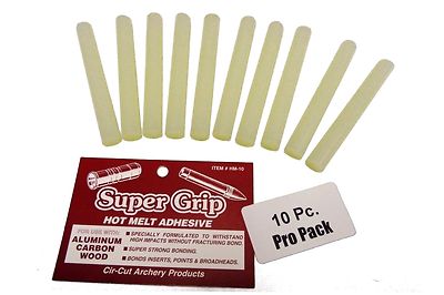 10 PC SUPERGRIP Archery Arrow Hot Melt Glue CARBON ALUMINUM WOOD By Cir Cut NEW
