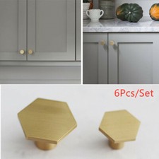 6PCS Cabinet Matt Handles Cupboard Drawer Kitchen Copper Door Knob DIY Replace