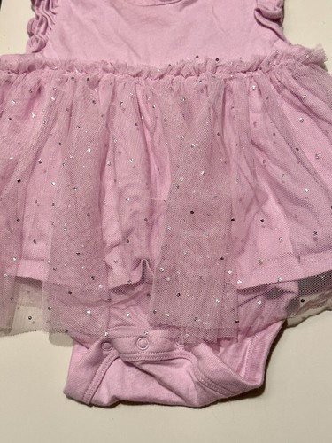 Baby Gap Light Purple Tulle Tutu Bodysuit Dress 0-3 Months w/ Sparkly Dots - Picture 7 of 9