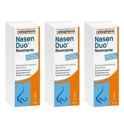 RATIOPHARM GMBH 3x NASENDUO Nasenspray 10 ml PZN: 12521543