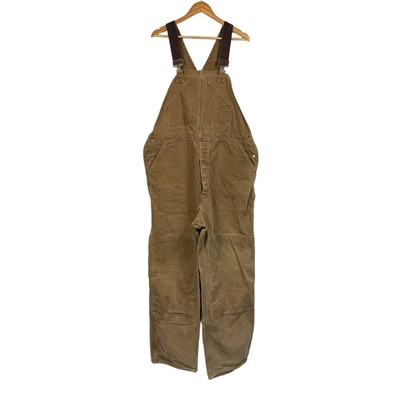 Rare Vintage 70s CARHARTT Double Knee Brown Duck Canvas Bib 
