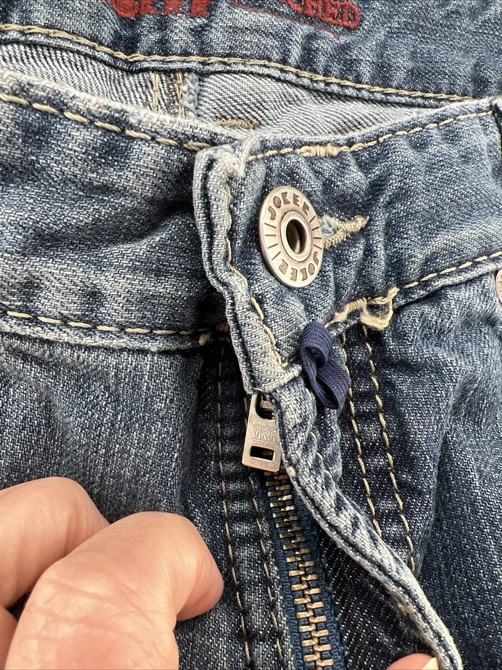 Pantalones de mezclilla Joker para hombre talla 36x30 doble silla cosida lavado medio Foto 3 de 4