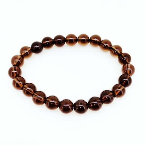 8 MM Natürliche Rauchquarz Kristall Perlen Leistungsstark Dehnbar Unisex Armband - Bild 4 von 5