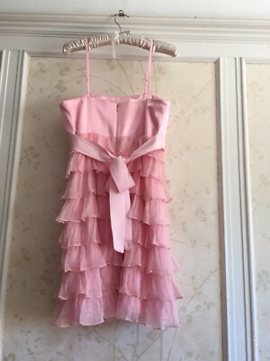 betsey johnson pink ruffle dress Women's Sugar Puff in | Size Medium do not bleach Y2K Vintage Betsey Johnson Pink