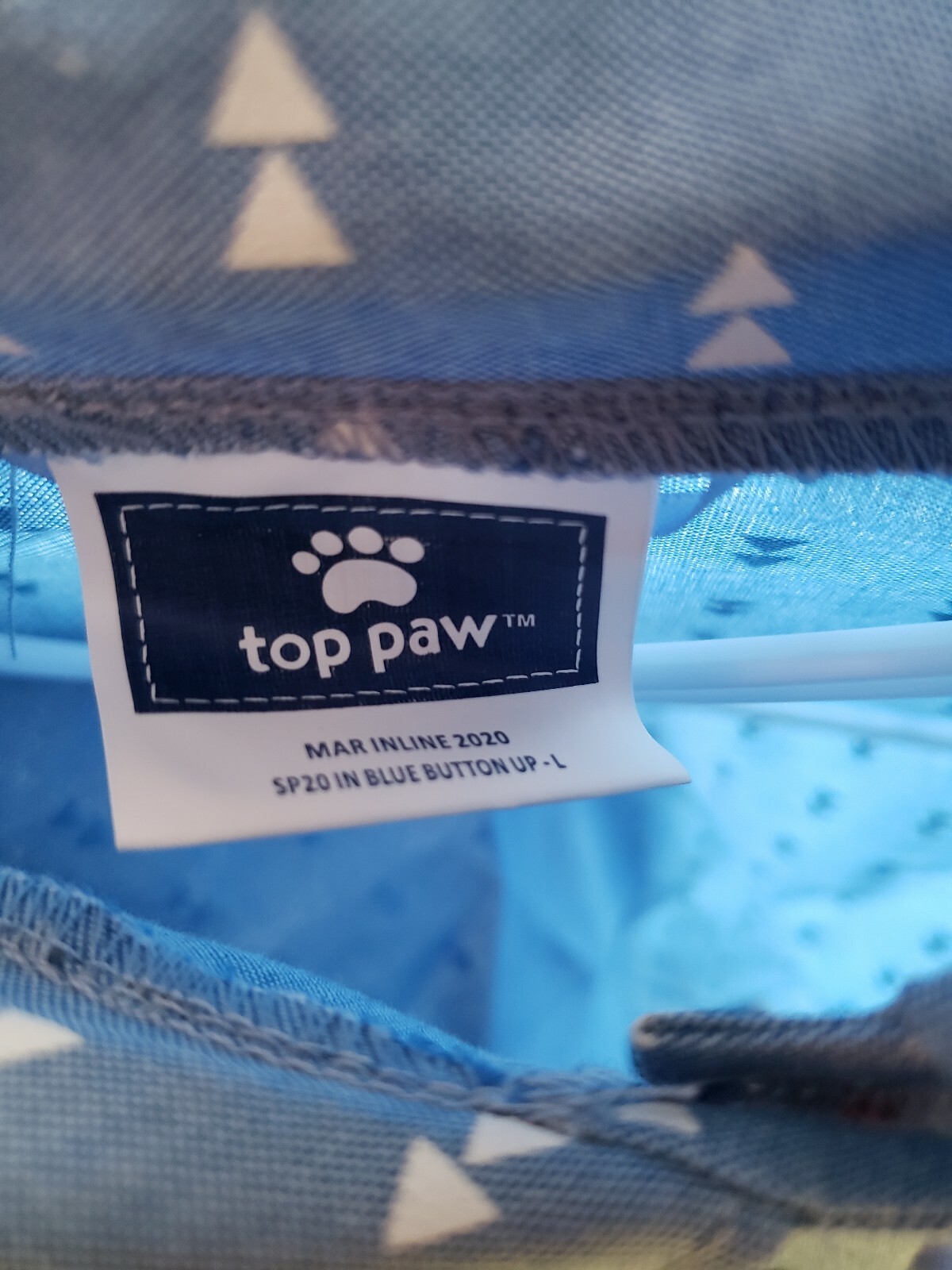 Top Paw Dog Geometric Button Up Shirt Large eBay