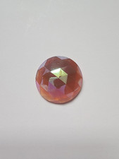 Round Faceted Jewels- German Made- Opal Gold Pink Iridescent- Multiple Sizes