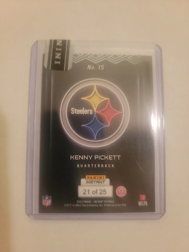 2022 PANINI INSTANT DRAFT NIGHT KENNY PICKETT RC ROOKIE #21/25 - Image 2 of 3