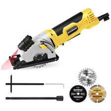Kreiss&auml;ge Mini S&auml;ge Holz 580W 27 mm Laserf&uuml;hrung 3 S&auml;gebl&auml;tter Gelb Enventor