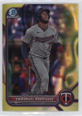 2022 Bowman Draft Chrome Yellow Lava Refractor 25/75 Emmanuel Rodriguez 1u6