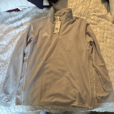 adidas CORE 18 Men's XL Gray 1/4 Zip Mock Neck Pullover Sweatshirt CV4000