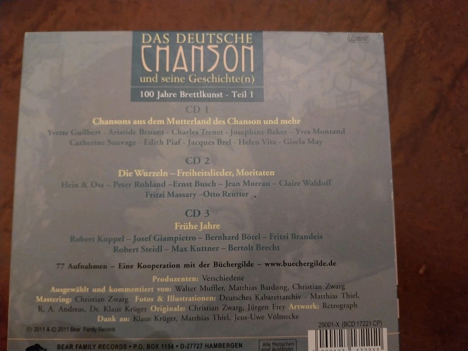 Das Deutsche Chanson und seine Geschichte,100 Jahre, 4Teile, 12 CD,neuwertig - Bild 2 von 4