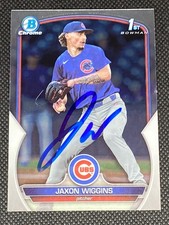 Jaxon Wiggins 1st Bowman Chrome Draft Auto IP SIGNED Chicago Cubs RC Rookie