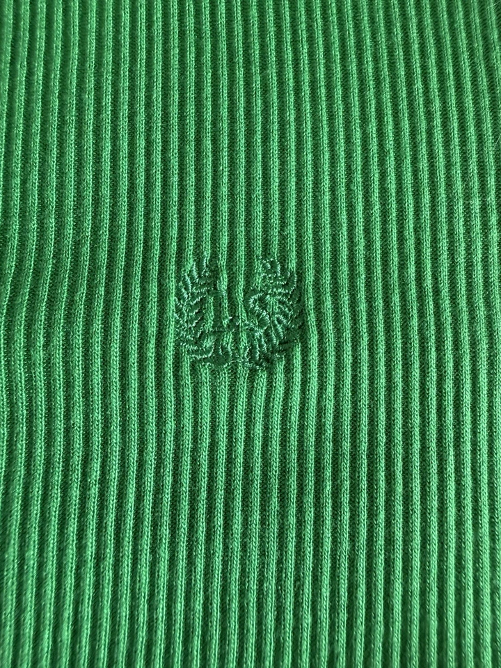 Débardeur femme vert en tricot côtelé col rond uni bretelles larges - Photo 2/2