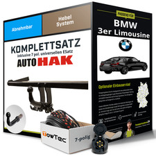 Für BMW 3er Limousine Typ F30 Anhängerkupplung abnehmbar +eSatz 7pol uni 14- Set