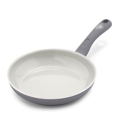 GreenLife Soft Grip Healthy Ceramic Nonstick 8'' Frying Pan Skillet, Gray 