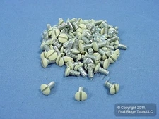 100 Leviton Ivory 5/16" Decora Wallplate Cover Screws 6-32 Thread Oval Head