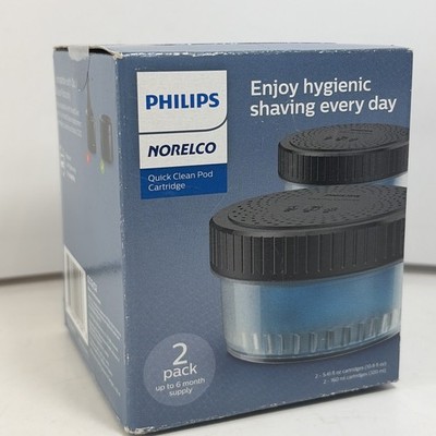 Philips Norelco Quick Clean Pod Cartridge CC12/52 2 Pack, Sealed