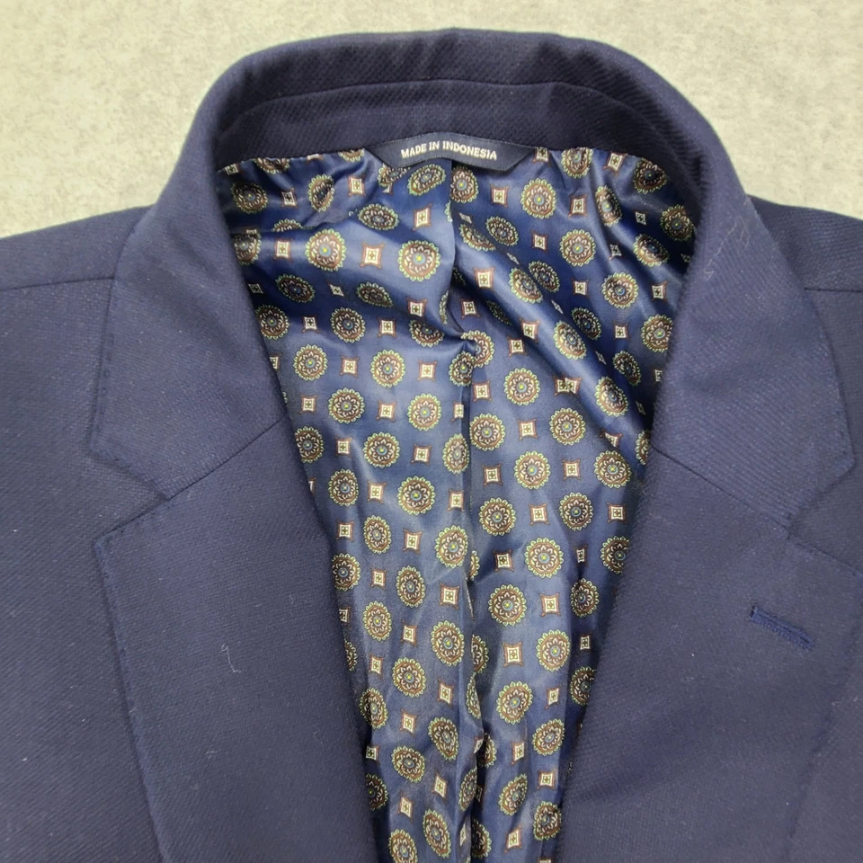 Ralph by Ralph Lauren Blazer Suit Jacket Men 54L Long Blue Wool Blend Big Tall - Image 3 of 4