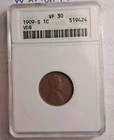 1909 S VDB Lincoln Wheat Penny Cent Old ANACS Soapbox VF 30 Chocolate Brown