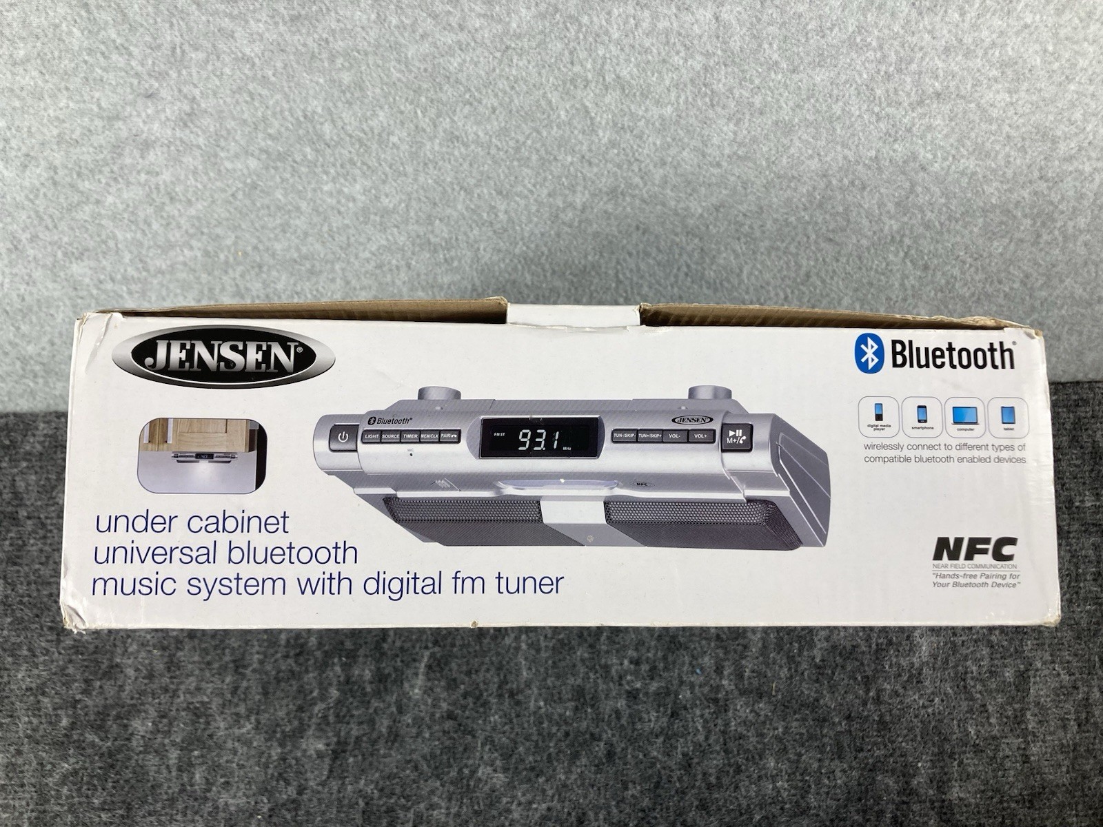 JENSEN SMPS-628 Under Cabinet Universal Bluetooth Music Syst
