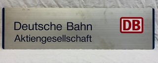 Originales Deutsche Bahn AG Schild (Alu) " 65 x 18 x 1 cm von DB Gebäude