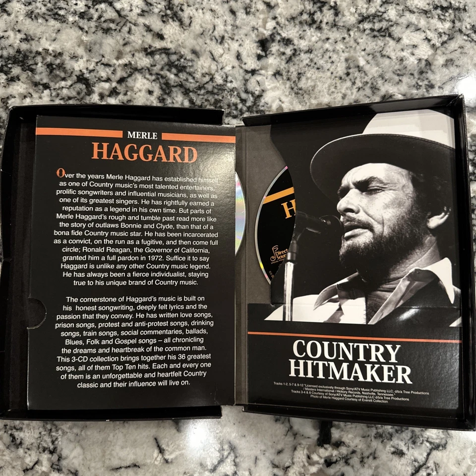 Набор из 3 компакт-дисков Merl Haggard Classic #1s, Hungry Eyes, Hitmaker Top Ten Hits - Изображение 4 из 4