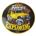 Vintage Jeep Sign - Porcelain Truck Off Road Gas Pump Sign