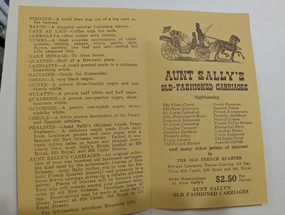 Aunt Sally's Pralines & Carriage Rides New Orleans, LA 1949