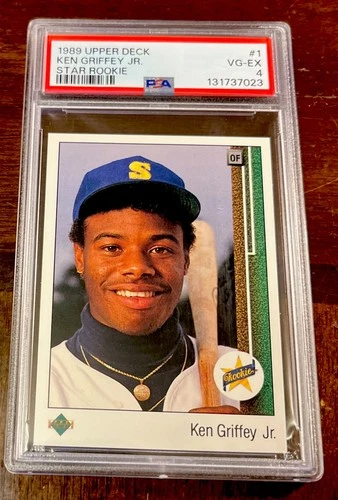 1989 Upper Deck #1 Ken Griffey Jr. Star Rookie RC Mariners PSA 4 VG-EX