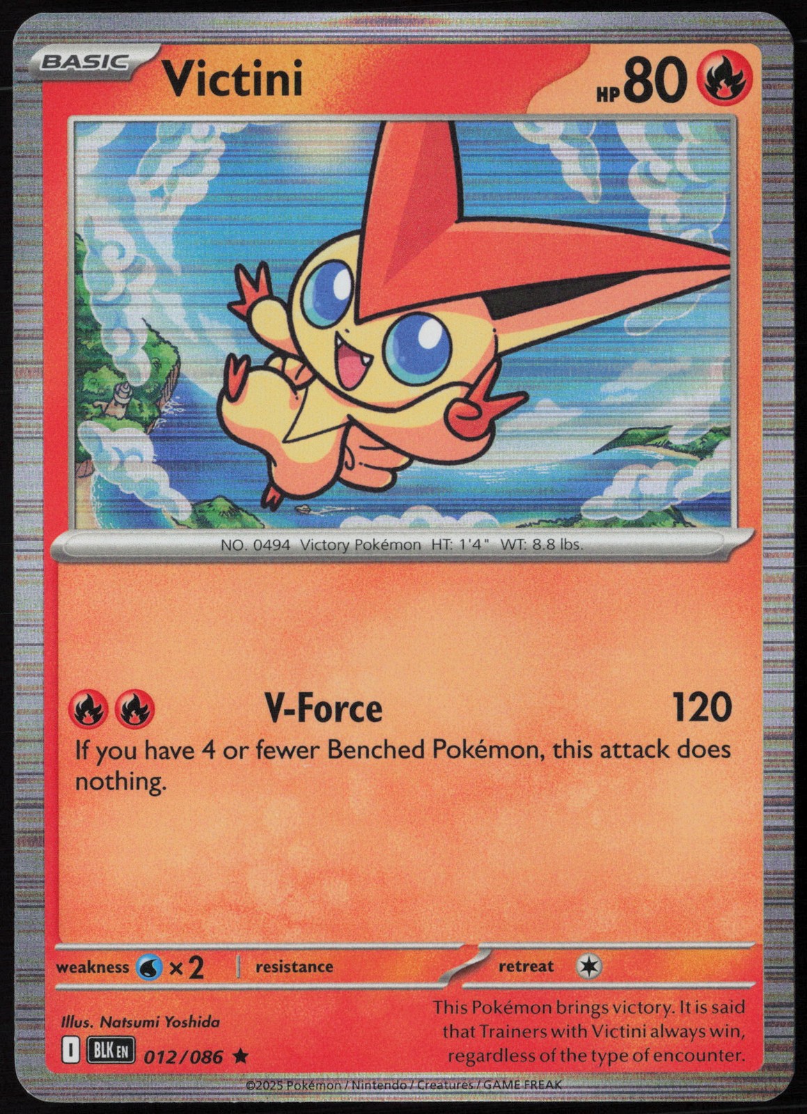 Victini 012/086 SV: Black Bolt Rare Holofoil EN Pokemon NM