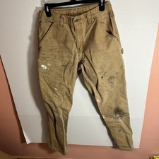 vintage carhartt carpenter pants 30x30 Distressed Y2K Paint Splatter Workwear