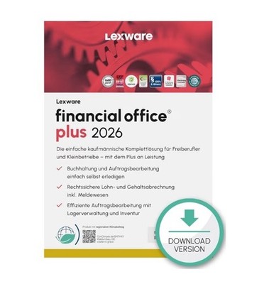 Lexware Financial Office Plus 2026, ESD-Download, 1-Jahr Update-Service