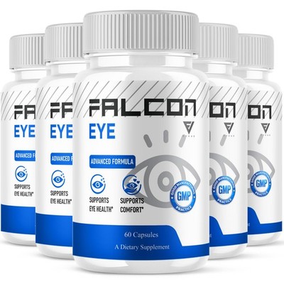 (5 Pack) Falcon Eye Supports Comfort, Falcon Eye Supplement (300 Capsules)