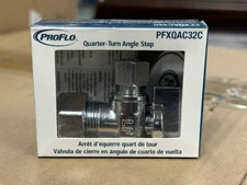 **NEW** ProFlo PFXQAC32C Quarter Turn Angle Stop Valve 5/8" x 3/8" - 1pc