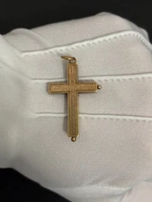 19th-Century Bronze Reliquary Cross with French Inscription – Rare