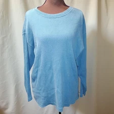 Women's Large Arizona Jean Company Thermal Turquoise Long Sleeve T-shirt