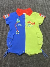 Vintage Rare 1980s-90s Buster Brown Sailing One Piece Baby Romper 12 Months