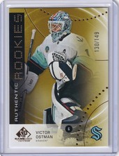 2025-26 SP Game Used Authentic Rookies Gold Victor Ostman RC /149