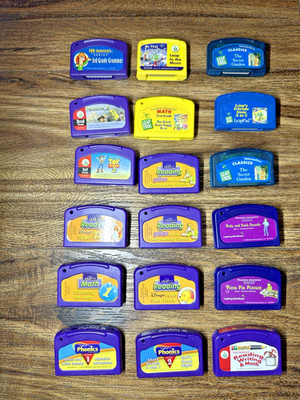 LeapFrog LeapPad Learning Cartridges Games (Lot of 18)