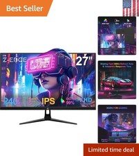 Z-Edge 27 inch Gaming Monitor, FHD 1080P 240Hz, Ultra-Fast MPRT 1ms Monitor, ...