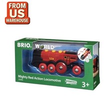BRIO Mighty Red Action Locomotive   Battery Powered Train with Lights  Sounds