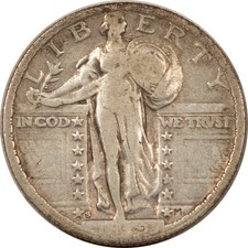 1919-S STANDING LIBERTY QUARTER - HIGH GRADE CIRCULATED EXAMPLE!