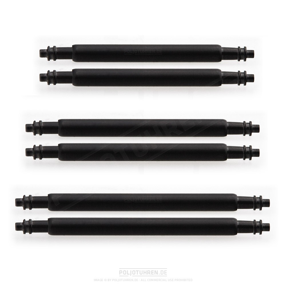 Federstege SHARK MESH 2X NERO IP-BLACK PVD Milanaise 20 22 24 Mm - Foto 5