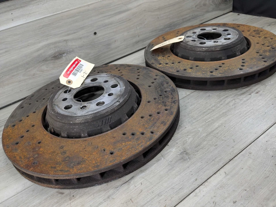 *21-25 PAR de rotores de disco de freio dianteiro esquerdo direito BMW G80 G82 G83 G87 M2 M3 M4 FABRICANTE DE EQUIPAMENTO ORIGINAL - Imagem 2 de 4