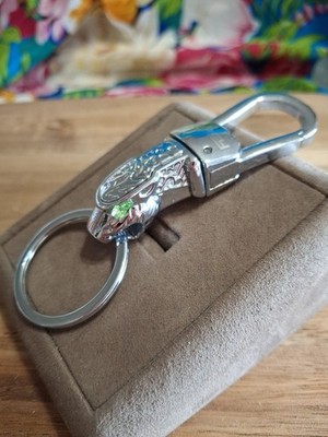 Effy Signed Beautiful Panther Keychain Green Crystal Eyes