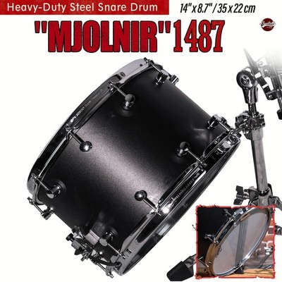 Beatello Mjolnir 1487 Snare Drum 14'' x 8.7'' Deep Steel Shell High Projection